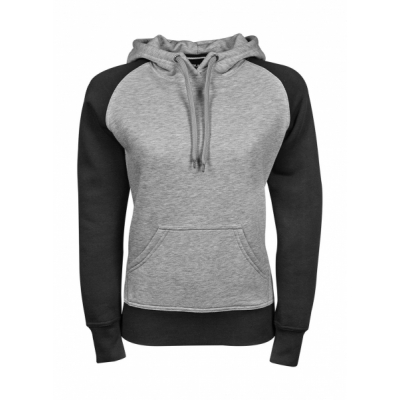 Dames hoodie two-tone grey/grey